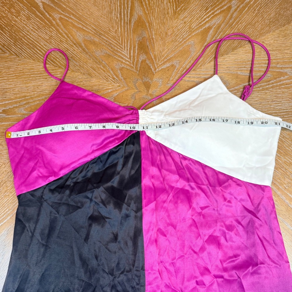 Nordstrom x Harlem's Fashion Row Harbison Satin Maxi Slip Dress Size XL - Picture 8 of 10